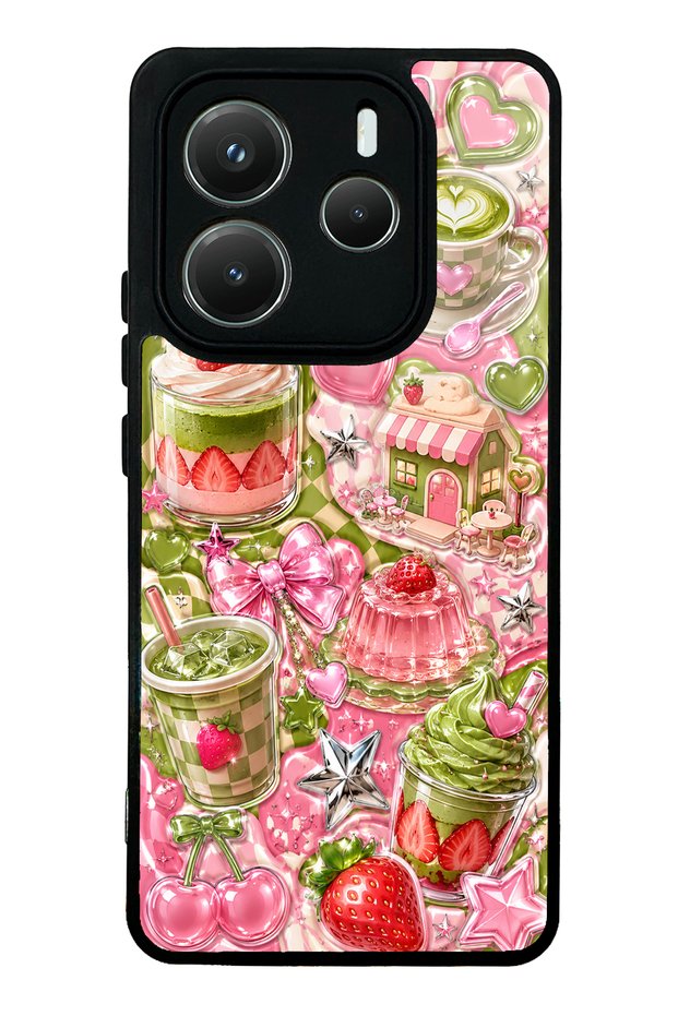 Xiaomi Redmi Note 14 5g Matcha Candy Club Design Glossy Phone Case