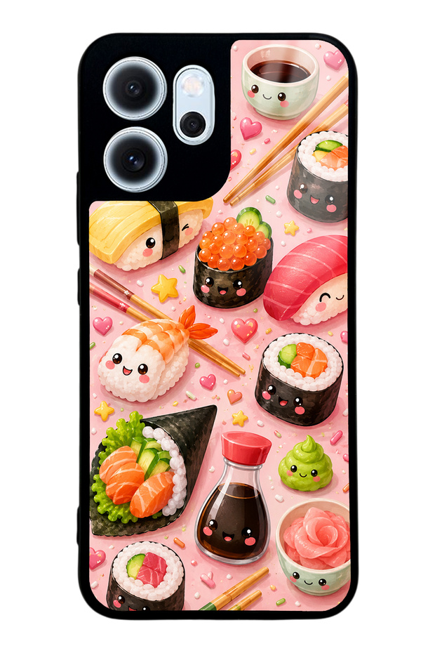 Oppo Reno 14F Sushi Love Club Design Glossy Phone Case