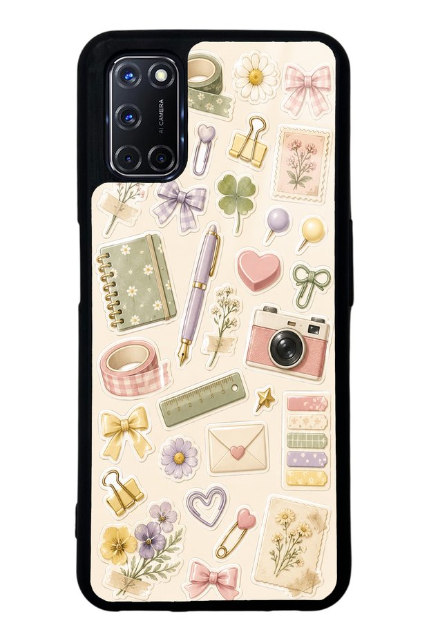 Oppo A52 Floral Study Notes Design Glossy Phone Case
