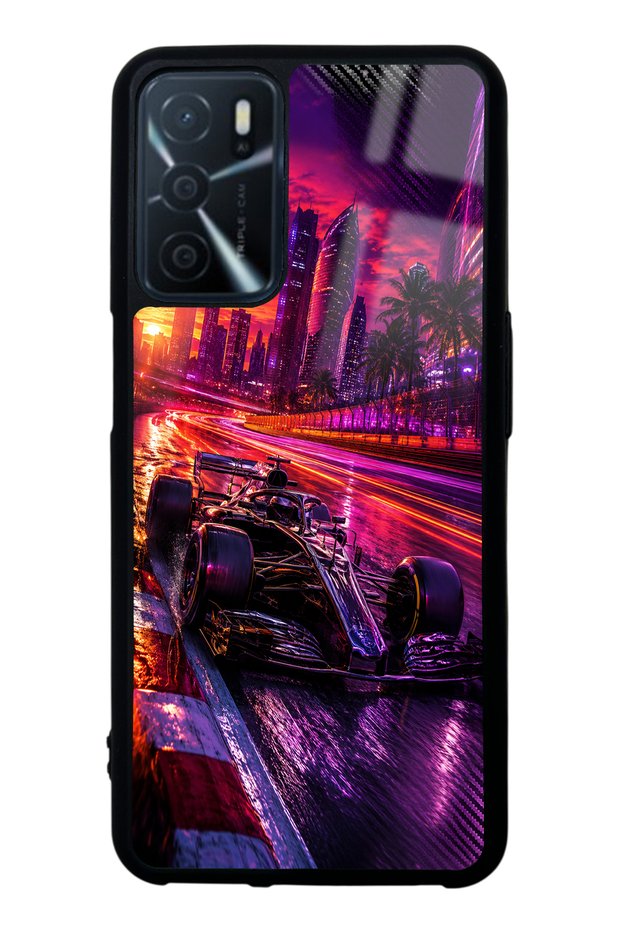 Oppo A16 Purple Apex Design Glossy Phone Case