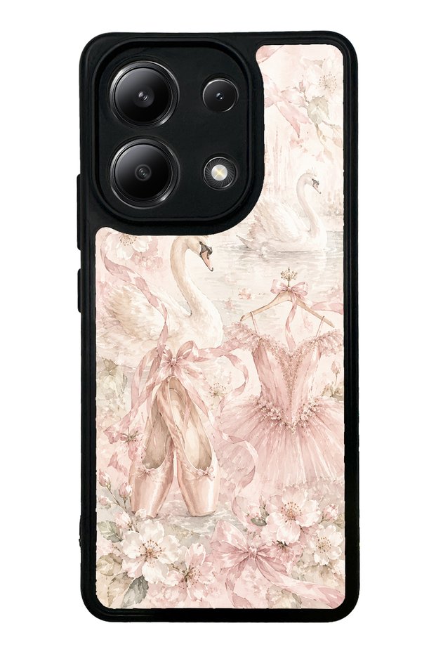 Xiaomi Redmi Note 13 4g Pink Swan Ballet Design Glossy Phone Case