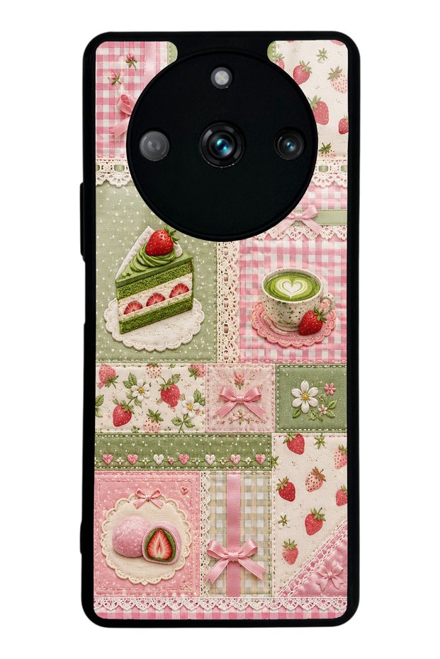 Realme 11 Pro Matcha Berry Quilt Design Glossy Phone Case