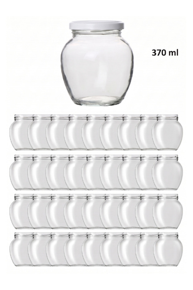 36 Pieces 370 ml Transparent Glass Egg Model Canning Jar with Metal Lid