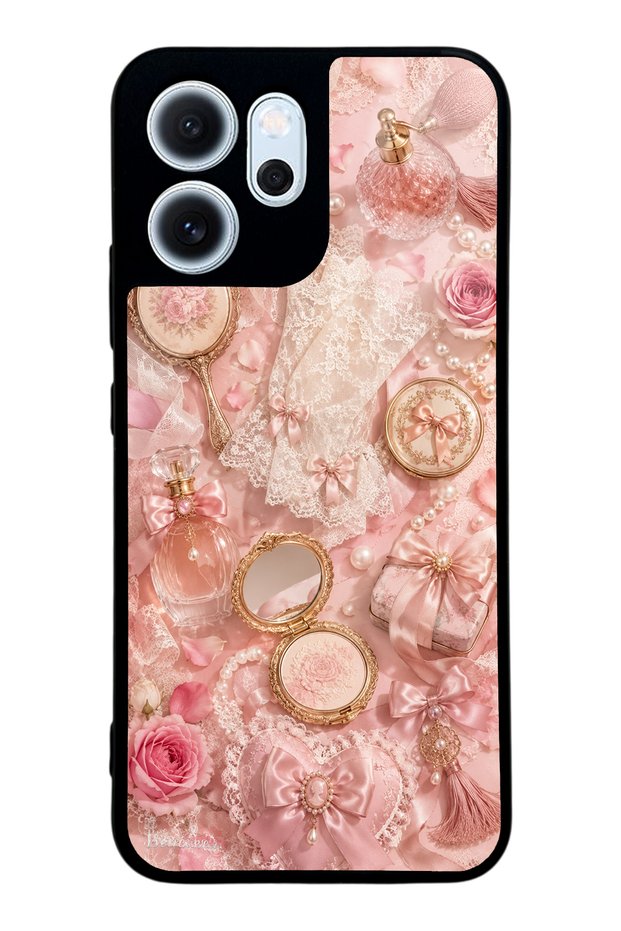 Oppo Reno 14F Vintage Rose Vanity Design Glossy Phone Case