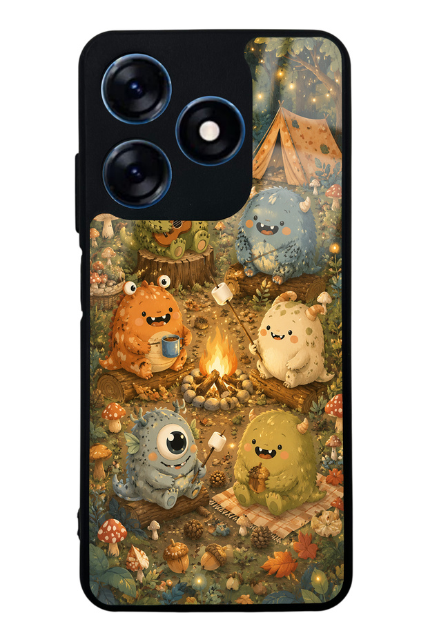 Tecno Spark 10 Forest Friends Camp Design Glossy Phone Case