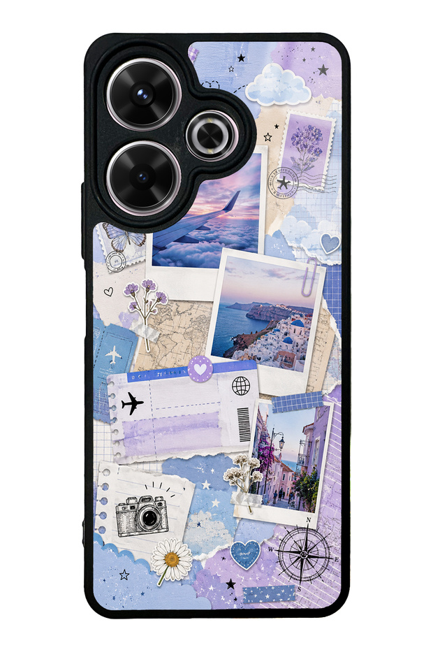 Xiaomi Redmi 13 4g Pastel Travel Diary Design Glossy Phone Case