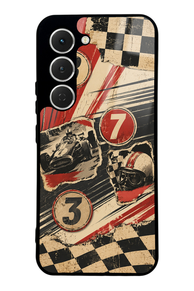 Tecno Spark 40 Pro Retro Racing No. 7 Design Glossy Phone Cases