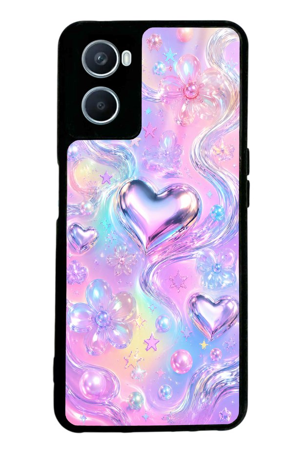 Oppo A96 Iridescent Love Design Glossy Phone Case