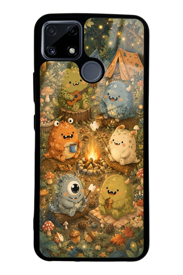 Realme C25 Forest Friends Camp Design Glossy Phone Case