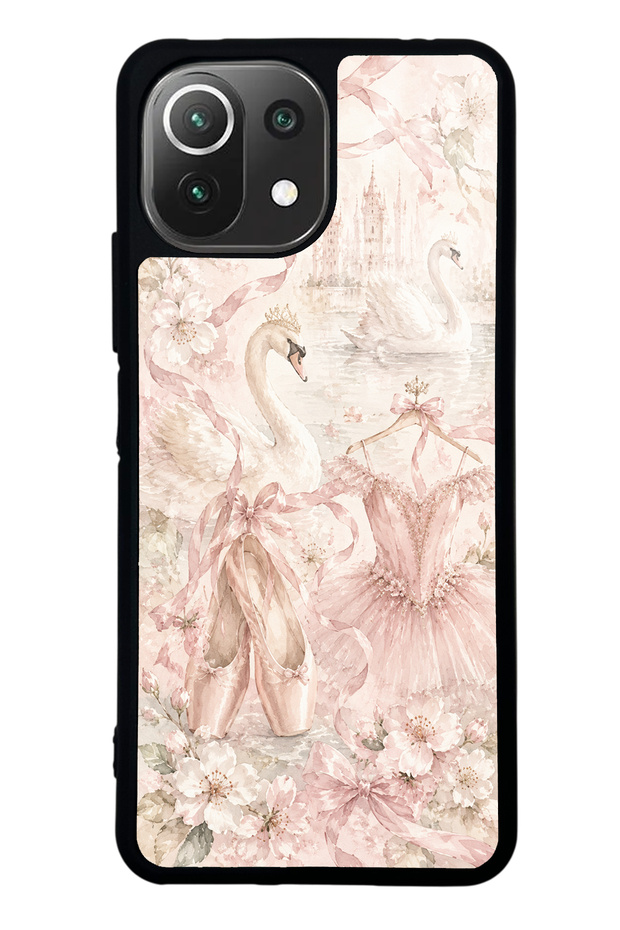 Xiaomi Mi 11 Lite Pink Swan Ballet Design Glossy Phone Case