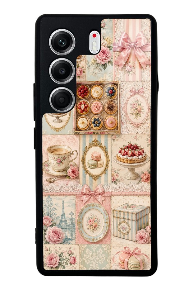 Tecno Camon 40 Pro Parisian Sweet Quilt Design Glossy Phone Case
