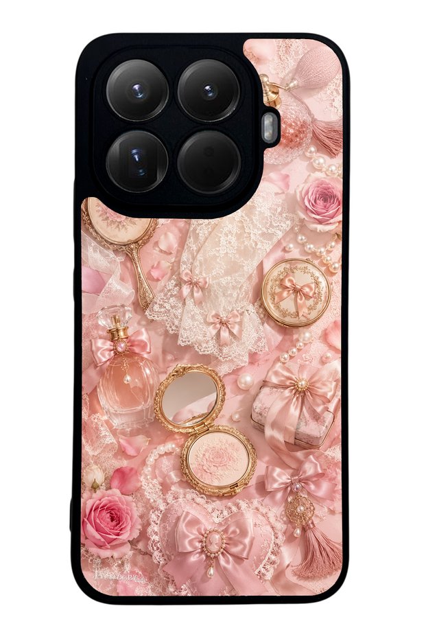 Xiaomi Mi 15t Pro Glossy Phone Case with Vintage Rose Vanity Design