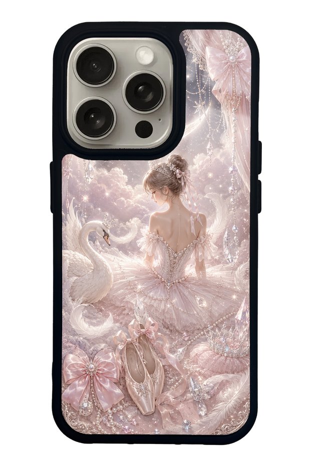 iPhone 15 Pro Starlight Ballerina Design Glossy Phone Case