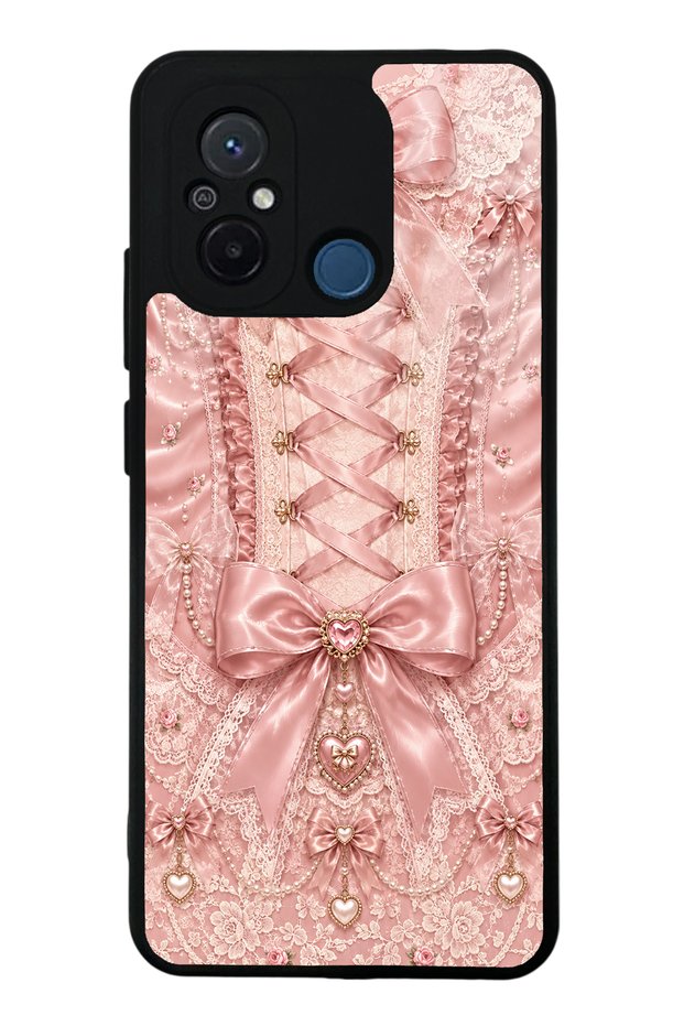 Xiaomi Redmi 12C Pink Corset Coquette Design Glossy Phone Case