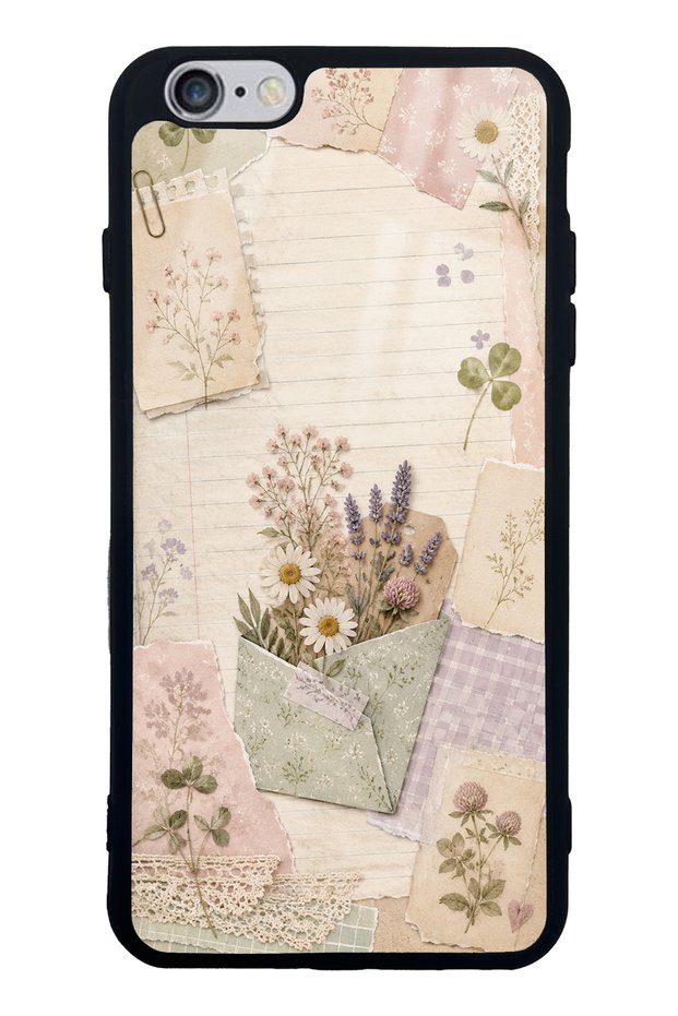 حافظة هاتف لامعة بتصميم Wildflower Diary لهاتف iPhone 6 Plus