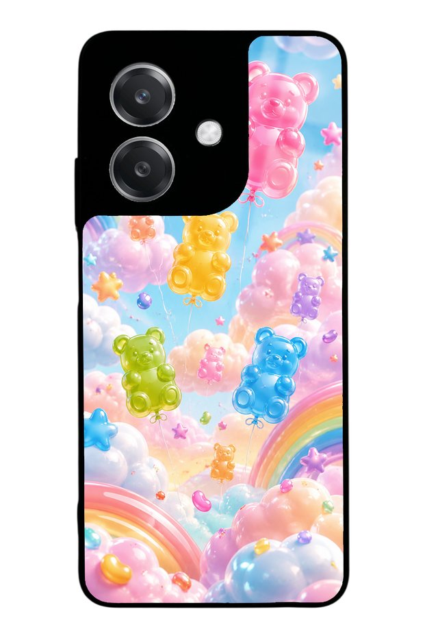 Oppo A3 Jelly Bear Sky Design Glossy Phone Case