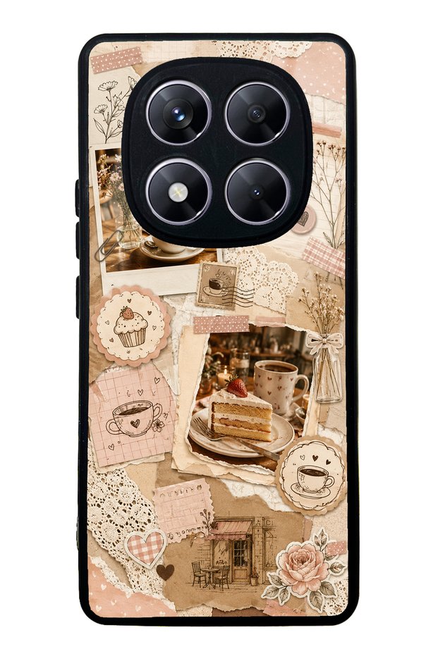 Xiaomi Redmi Note 14 Pro 5g Glossy Phone Case with Café Love Letters Design
