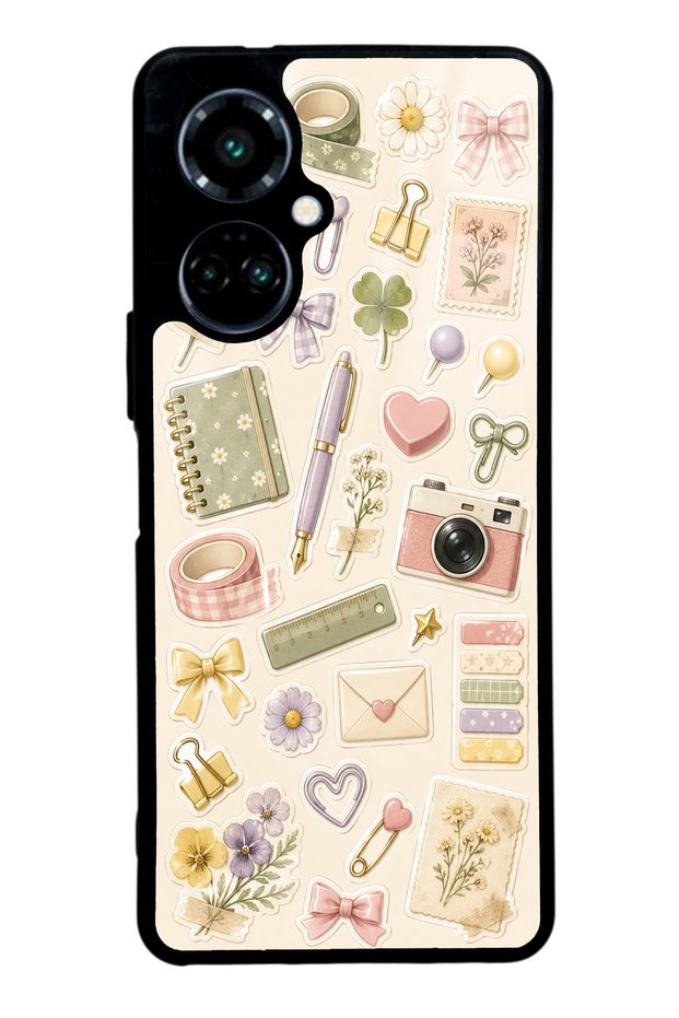Tecno Camon 19 Floral Study Notes Design Glossy Phone Case