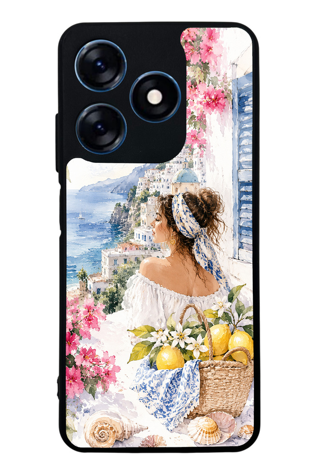 Tecno Spark 10 Positano Blue Design Glossy Phone Case