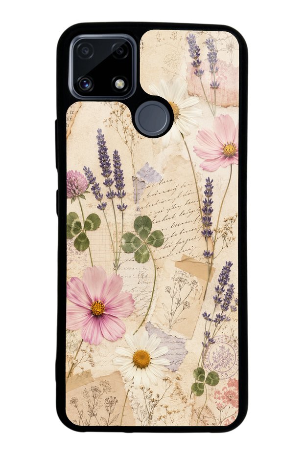 Realme C25 Glossy Phone Case with Wildflower Letters Design