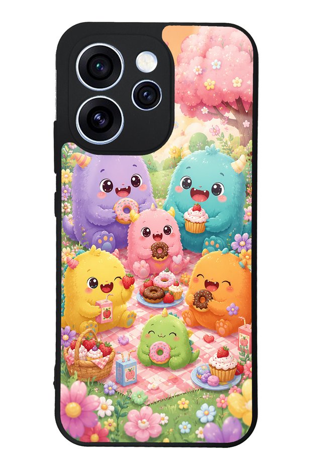 Oppo Reno 15 Pro Monster Picnic Party Design Glossy Phone Case