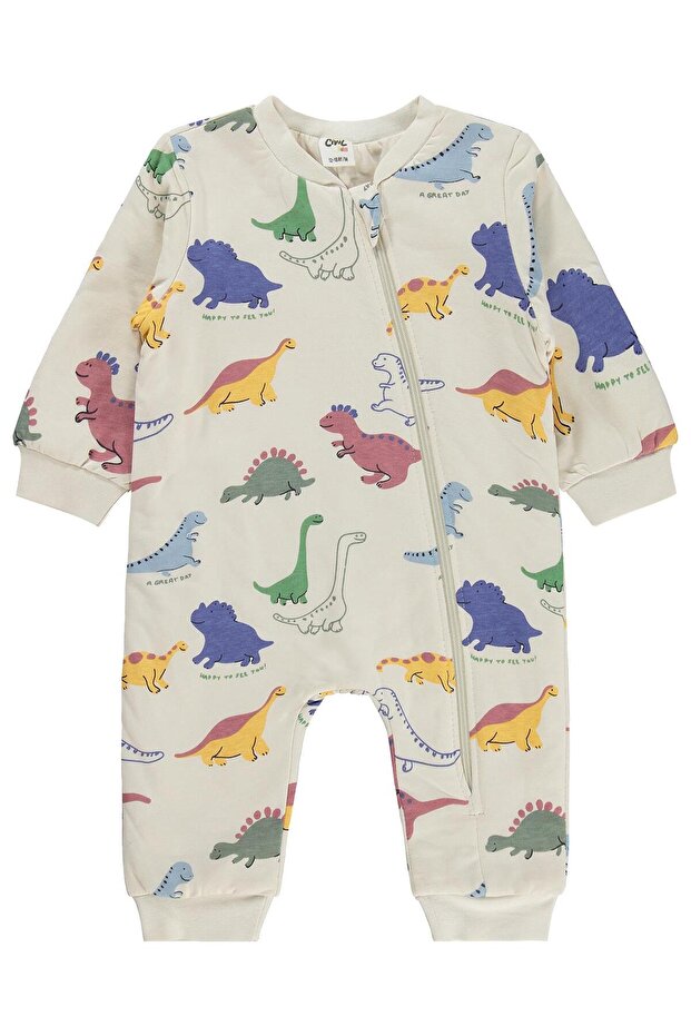 Dino Printed Men's 12-24 Months Sleeping Bag - Beige