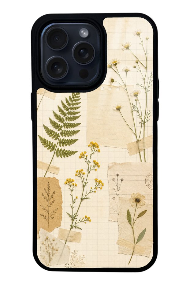 iPhone 14 Pro Max Pressed Meadow Design Glossy Phone Case