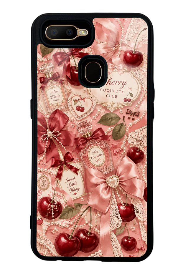 Oppo A5S Cherry Parfum Coquette Design Glossy Phone Case