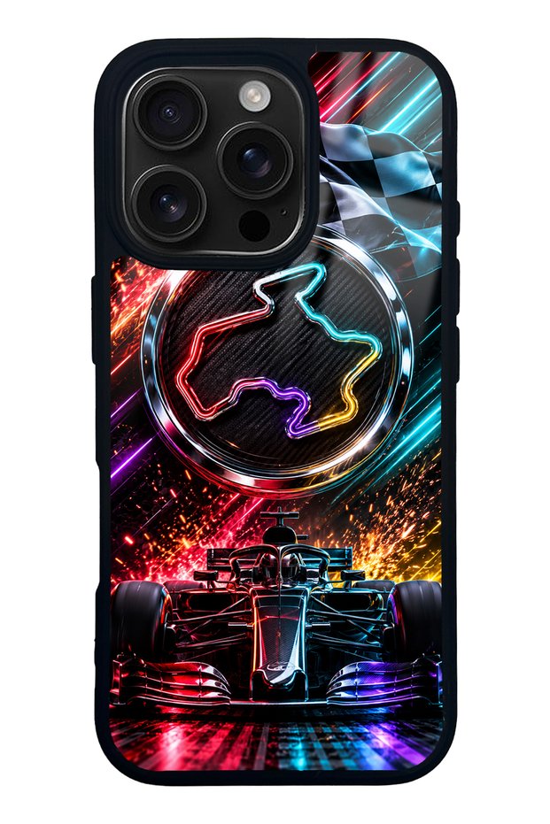 iPhone 16 Pro Apex Lights Design Glossy Phone Case