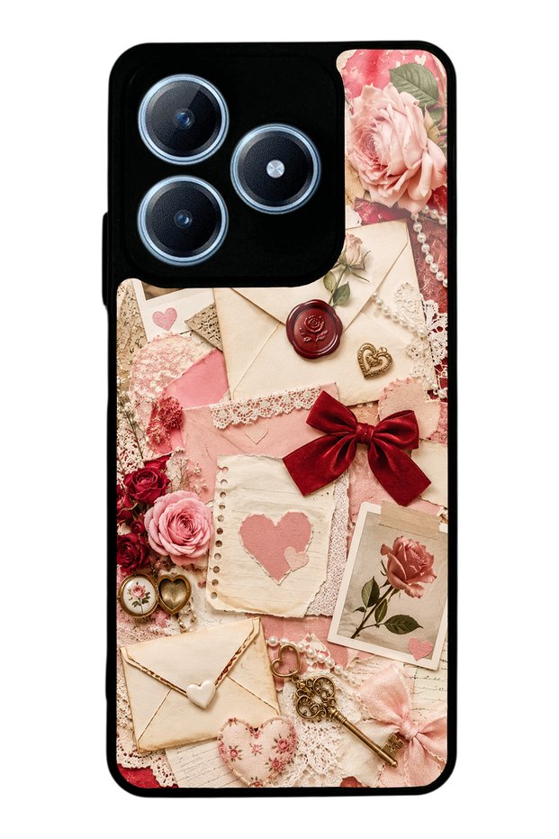 Realme C63 Love Letter Garden Design Glossy Phone Case