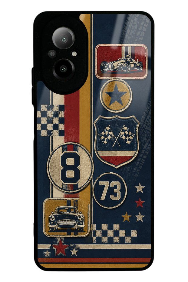 Realme 12 Lite Old School Racing Design Glossy Phone Case