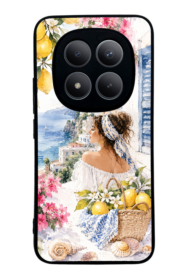 حافظة هاتف لامعة بتصميم أزرق من نوع Positano لهاتف Xiaomi Redmi Note 15 Pro Plus