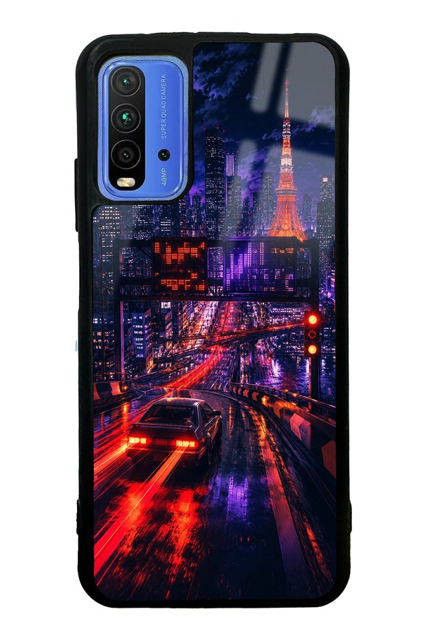 Xiaomi Redmi 9t Neon Tokyo Nights Design Glossy Phone Case