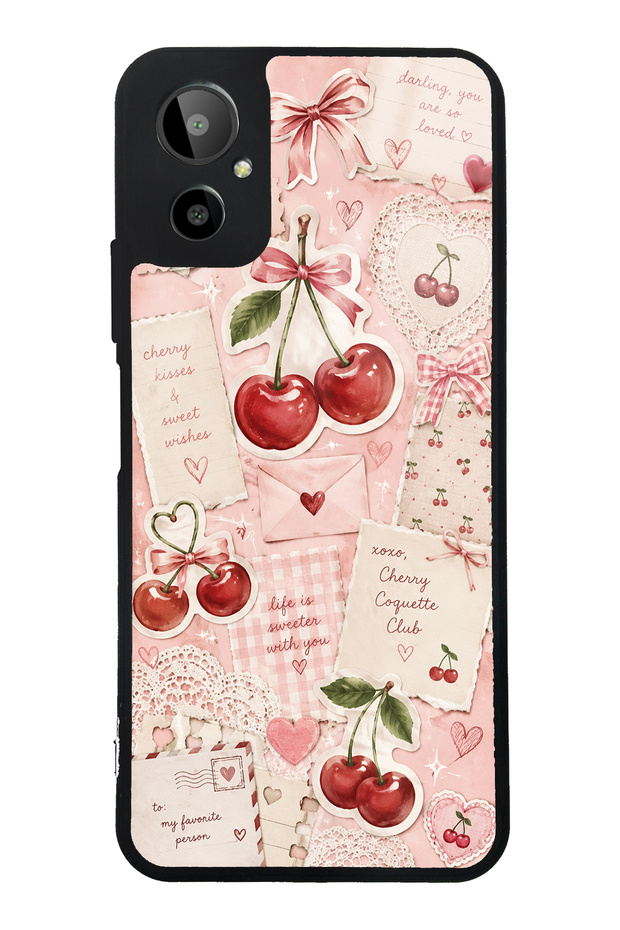 Gm 23 Se Glossy Phone Case with Cherry Love Letters Design