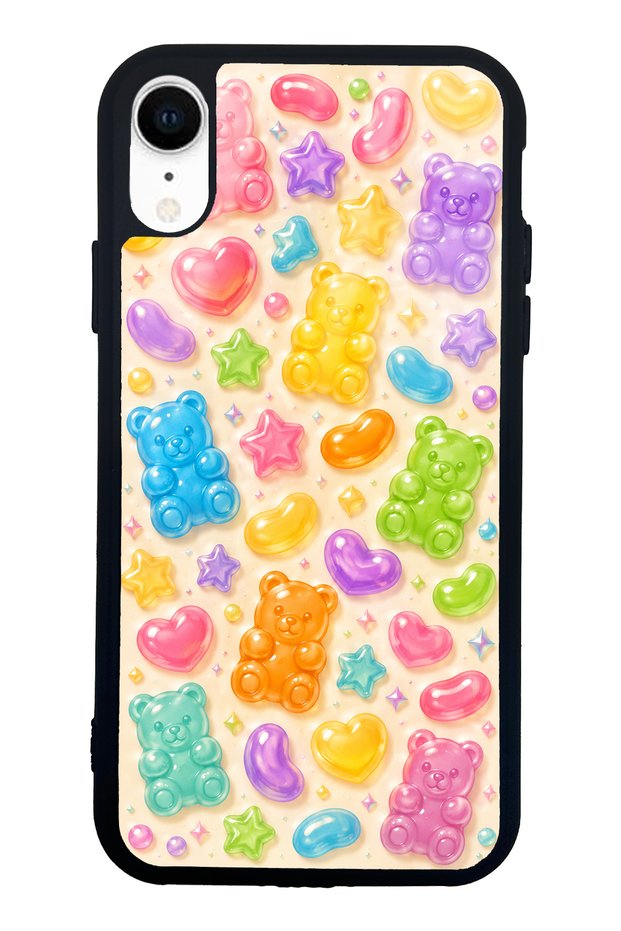 iPhone Xr Sweet Bear Jelly Design Glossy Phone Case