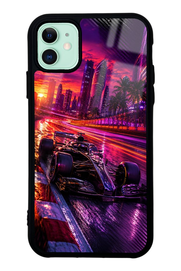 iPhone 11 Purple Apex Design Glossy Phone Case