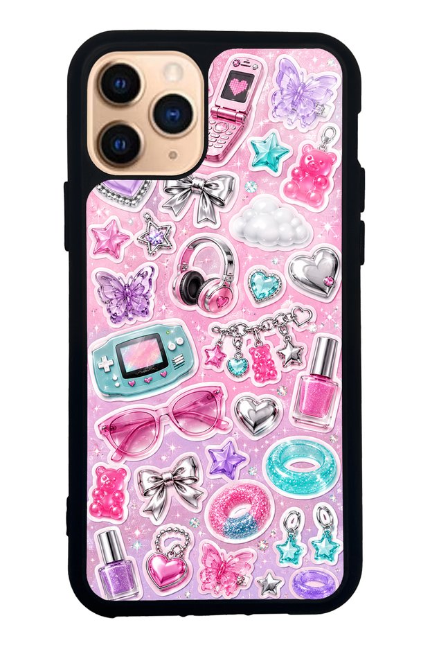 iPhone 11 Pro Y2K Sticker Dreams Design Glossy Phone Case