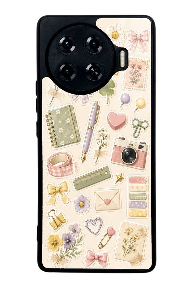 Tecno Spark 20 Pro Plus Floral Study Notes Design Glossy Phone Case