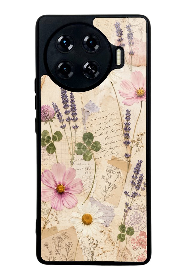 Tecno Spark 20 Pro Plus Glossy Phone Case with Wildflower Letters Design
