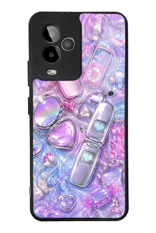 Gm 24 Pro Chrome Heart Y2K Design Glossy Phone Case