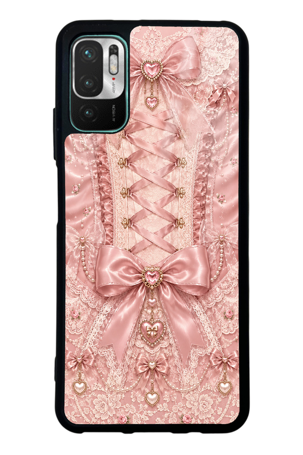 Xiaomi Redmi Note 10 5g Pink Corset Coquette Design Glossy Phone Case