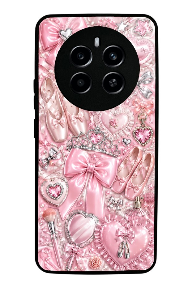 Realme 12 Royal Pink Ballet Design Glossy Phone Case