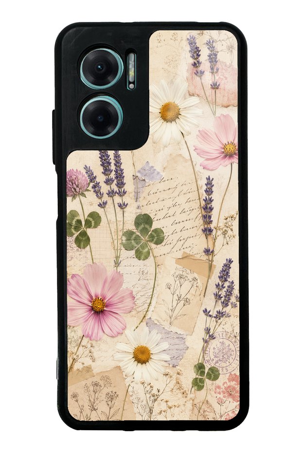 Xiaomi Redmi Note 11E Glossy Phone Case with Wildflower Letters Design