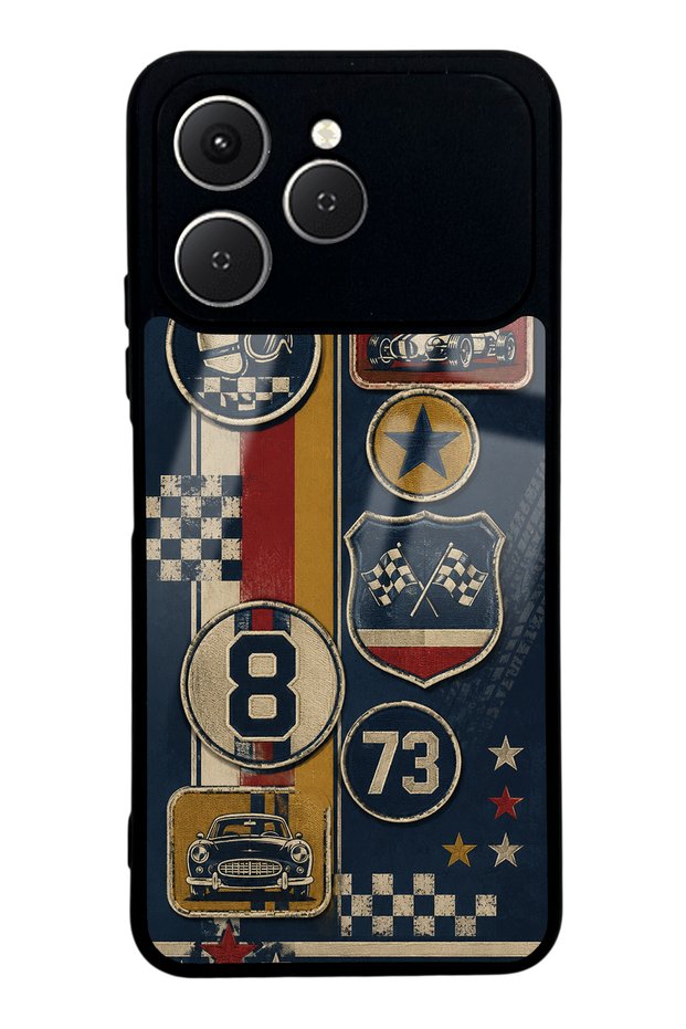 Tecno Spark 40 Old School Racing Design Glossy Phone Case