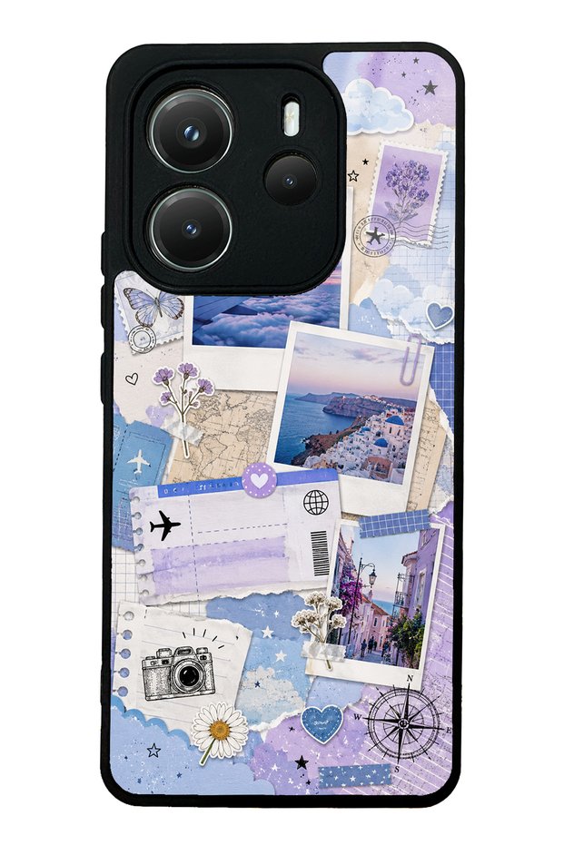 Xiaomi Redmi Note 14 4g Pastel Travel Diary Design Glossy Phone Case