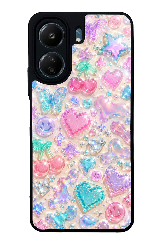 Xiaomi Redmi 13C Y2K Jelly Charms Design Glossy Phone Case