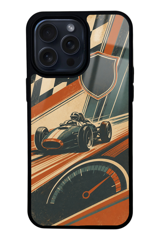 iPhone 14 Pro Max Heritage Racer Design Glossy Phone Case