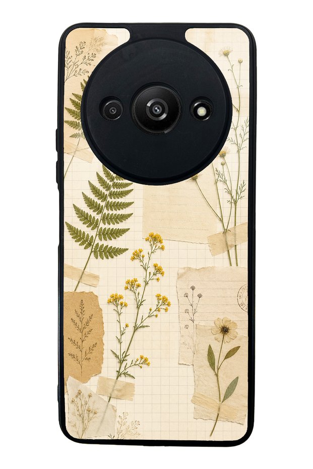Xiaomi Redmi A3 Glossy Phone Case with Pressed Meadow Design