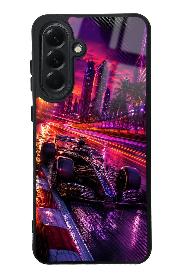 Samsung A56 Purple Apex Design Glossy Phone Case