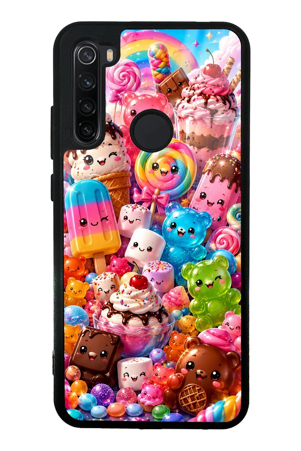 Xiaomi Redmi Note 8 Kawaii Candy Party Design Glossy Phone Case